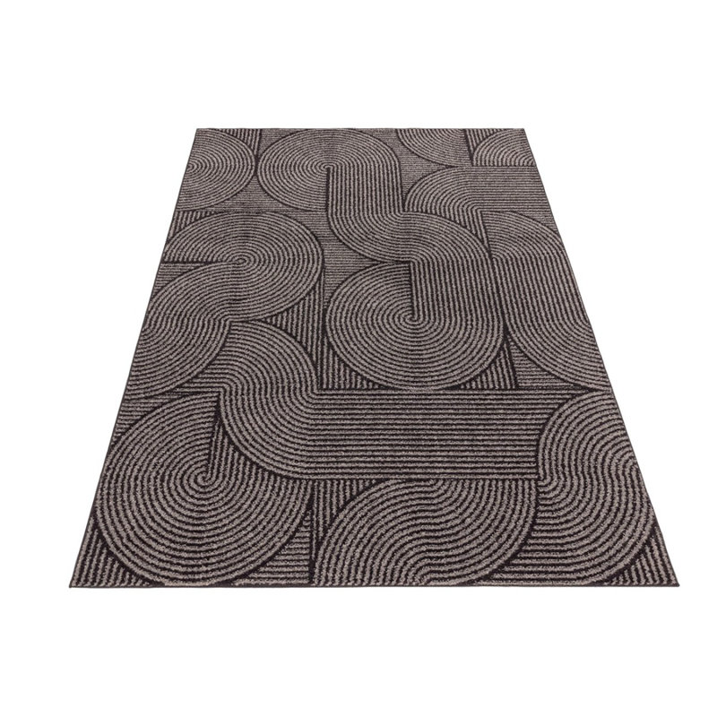 Abstract Funky Modern Easy To Clean Geometric Rug For Diningroom, Polypropylene Plastic, Rectangle 120 x 170cm