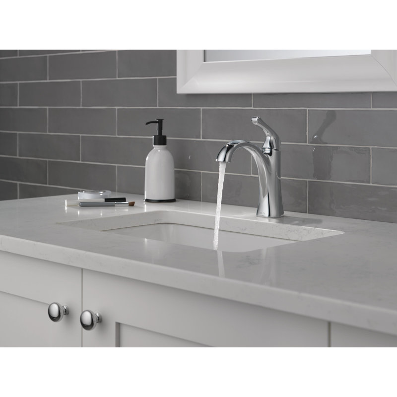 Arvo Single Hole Bathroom Faucet with Drain Assembly, Single Handle Bathroom Sink Faucet, Chrome