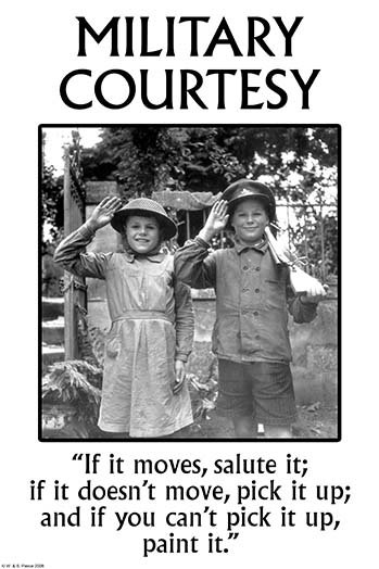 « military courtesy » par wilbur pierce-reproduction de photo, H 66 po x l 44 po