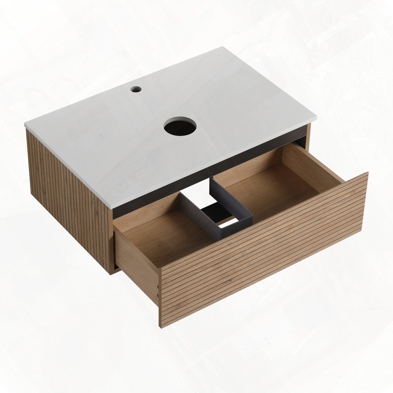Wall Mounted Bathroom Vanity with 1 Soft-Close Drawer