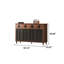 Armoire à chaussures en bois massif brun et noir de style Mid-Century 55,12 po