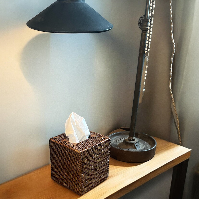Tissue Box Cover, Antique Brown