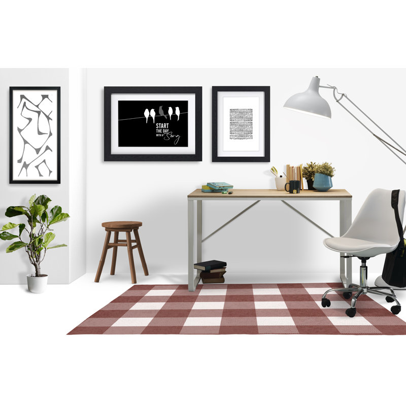 Tapis de chaise rectangulaire Chico, L 36 po x L 60 po, Terre cuite