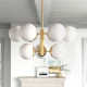 Deniaud 9 Light Metal Sputnik Chandelier