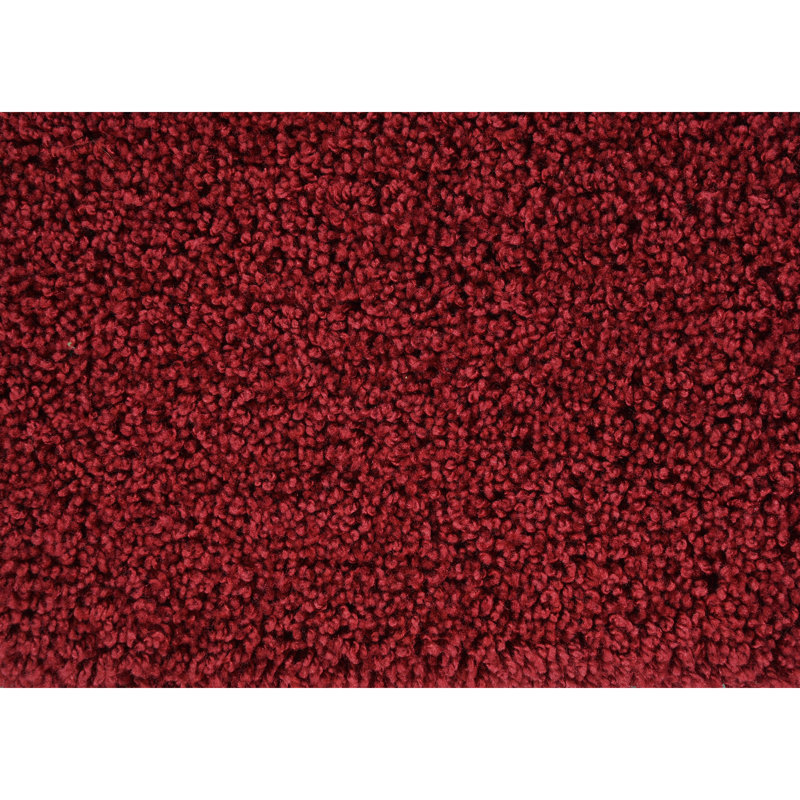 Treye Nylon Bath Rug with Non-Slip Backing, Chili Pepper Red, Rectangle 30" x 50"