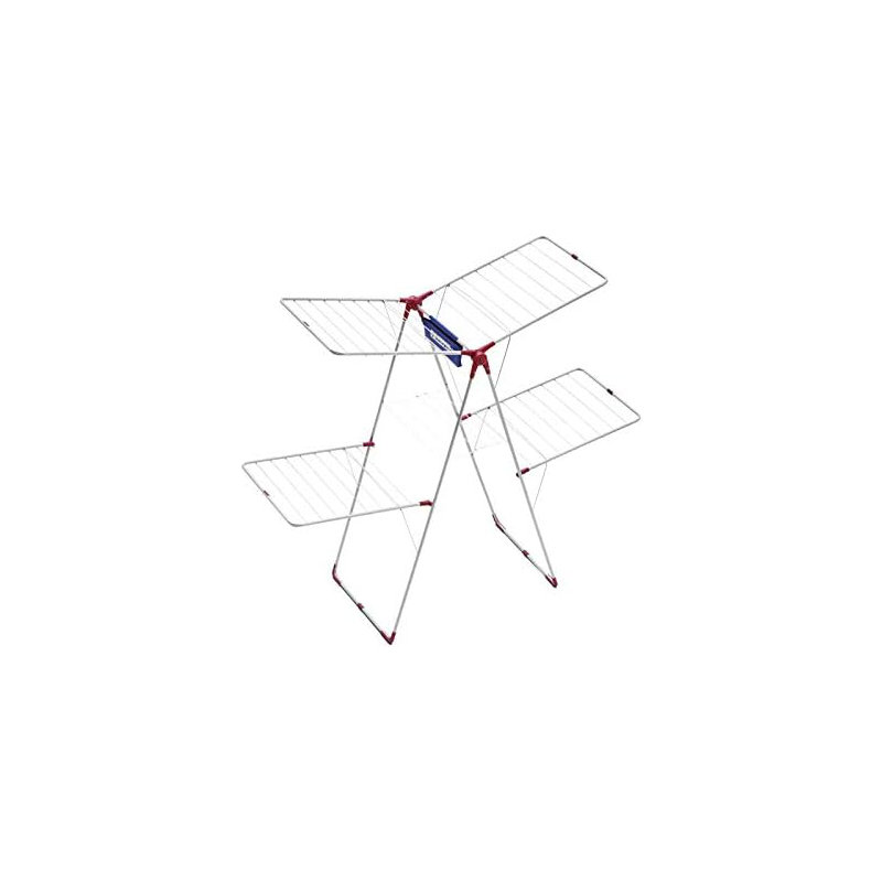 Folding Clothes Steel Two-Tier Drying Rack