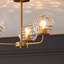 Moonya Glass Semi Flush Mount