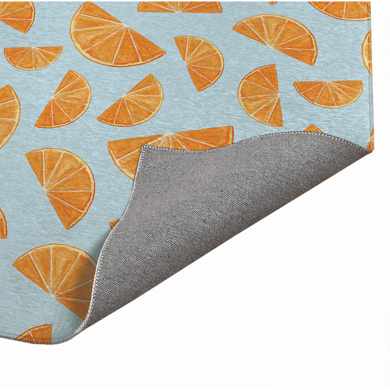 Oranges d'été, L 36 po x L 60 po, Bleu nuage