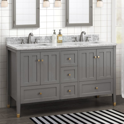 Meuble-lavabo double 60 po Troyanek