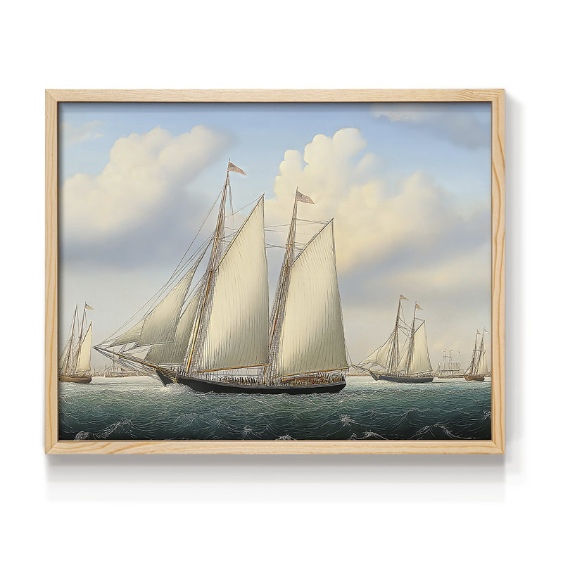 Nautical Series-CXXX -Framed Print - Restickable, Naturel, H 16 po x l 20 po