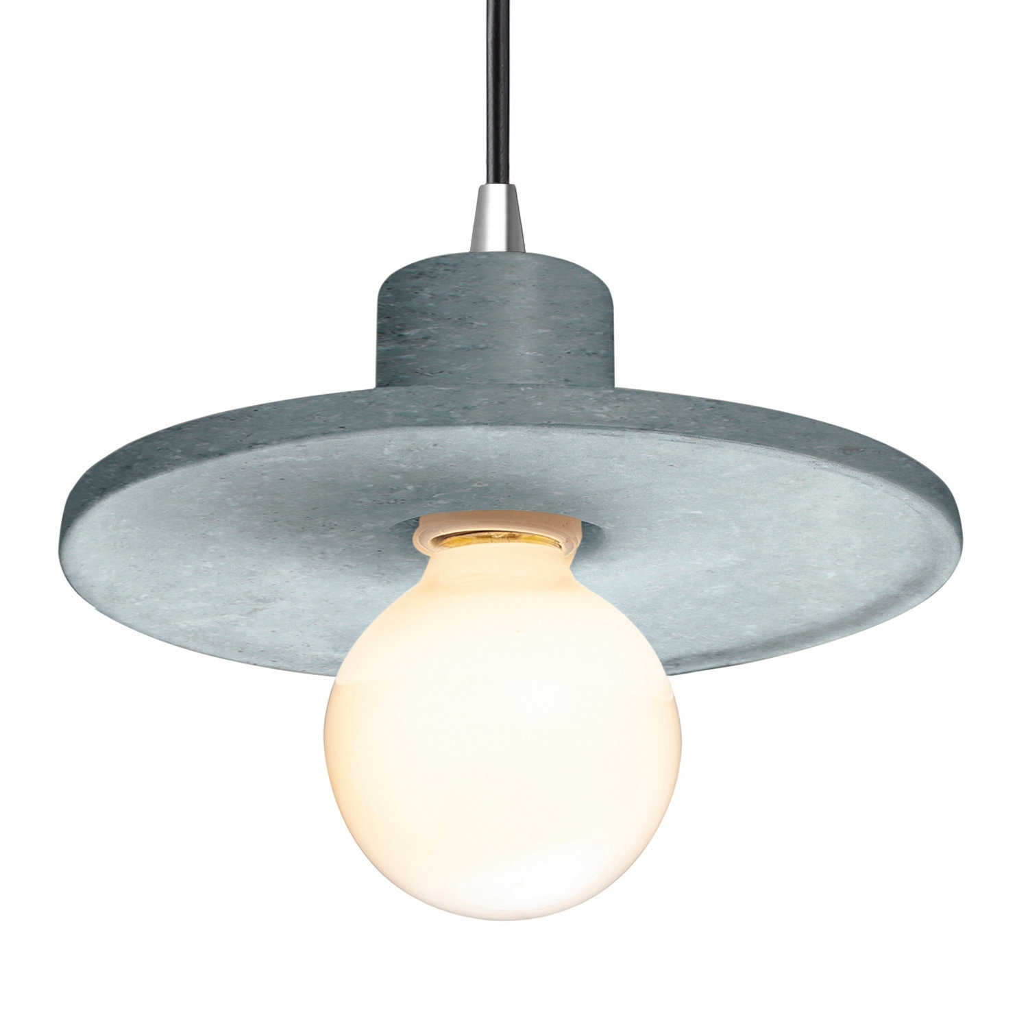 Marlena Dimmable Single Light Pendant, Concrete, Polished Chrome