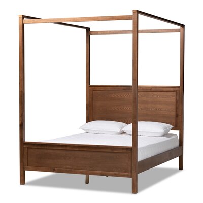 Ali-Hassun Solid Wood Low Profile Canopy Bed -  Latitude Run®, A6F4CBEE2ADA4A8D918964BA32379594