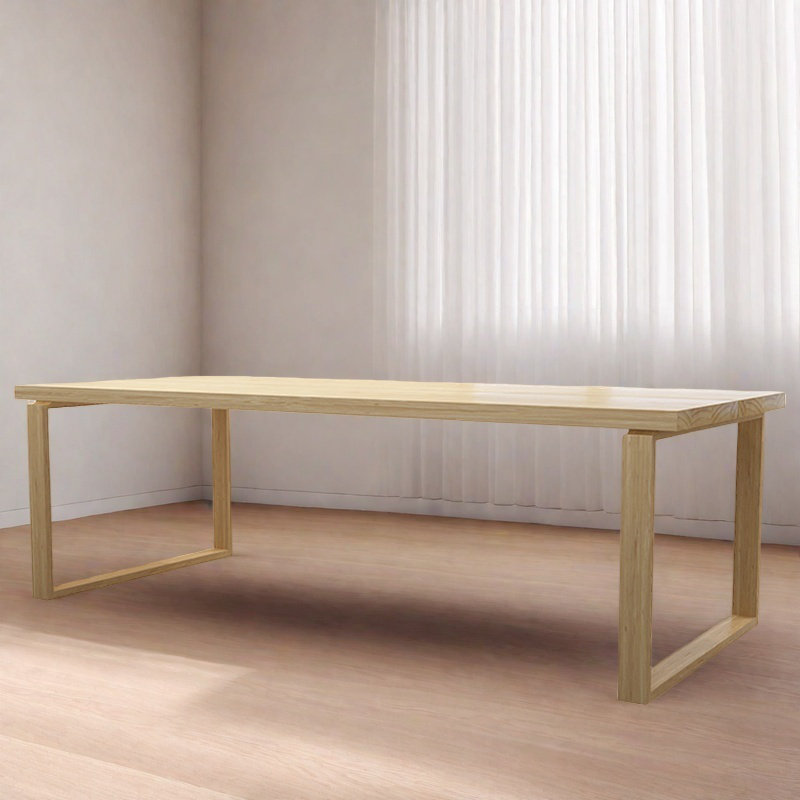 Table de salle à manger en bois massif de style nordique, H 29,5 po x L 62,9 po x l 27,5 po