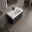 Meuble-lavabo autoportant avec lavabo en résine