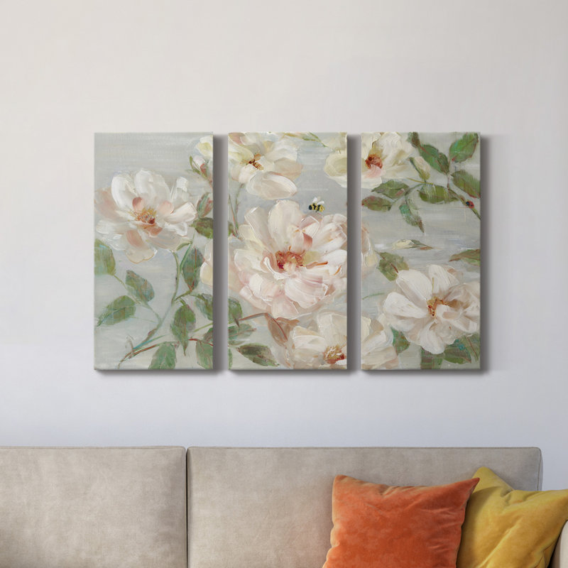 Summer Serenade - Ensemble de 3 toiles tendues, H 18 po x l 36 po x P 1 po