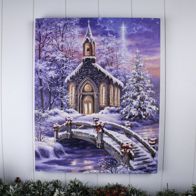 O Come Emmanuel 16x20 Fiber Optic Canvas