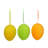 Club Pack of 24 Orange and Green Spring Easter Egg Ornaments 2.75"