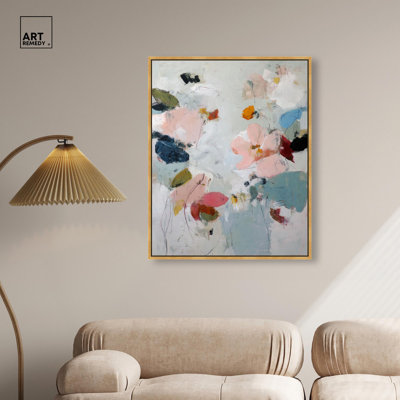 «Happy Chaos II», reproduction d'art sur toile par Art Remedy, cadre doré, 30 x 36
