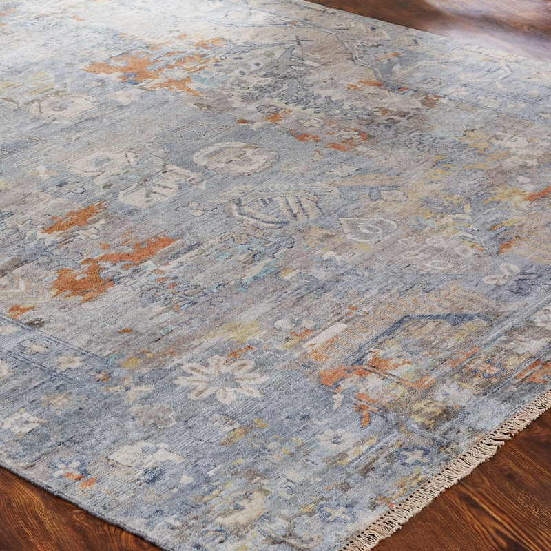 Heritage Revival Hand Knotted Area Rug, Rectangle 9' x 12'