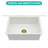 30" Undermount Single Bowl Ceramic Kitchen Sink - Dual Mount Ceramic Rectangular Deep Single Bowl Sink Basin