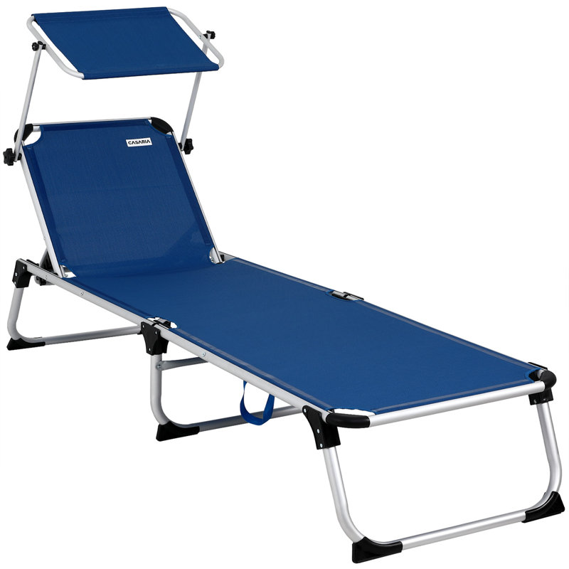 Molimo 210cm Long Reclining Single Chaise, Blue