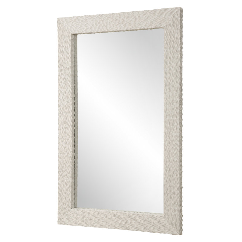 Tigard Ivory Stone Mirror