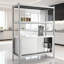 Étagère robuste en acier inoxydable NSF avec armoire, support de rangement commercial à 4 niveaux pour garage de cuisine