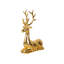 Statues de cerfs assis [feuille d'or]