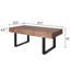 Table basse rustique en bois industriel, table basse en bois 47,2 x 23,5 po x 18 po, table fabriquée à la main