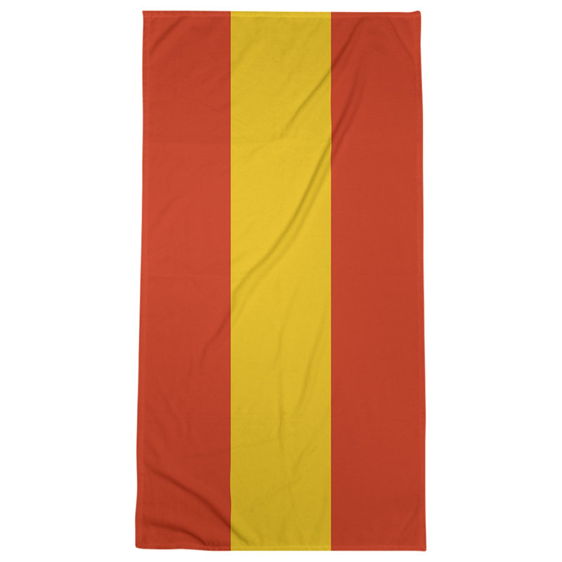 Vancouver Lightweight Beach Towel, Poly/Cotton, Red/Yellow/Red