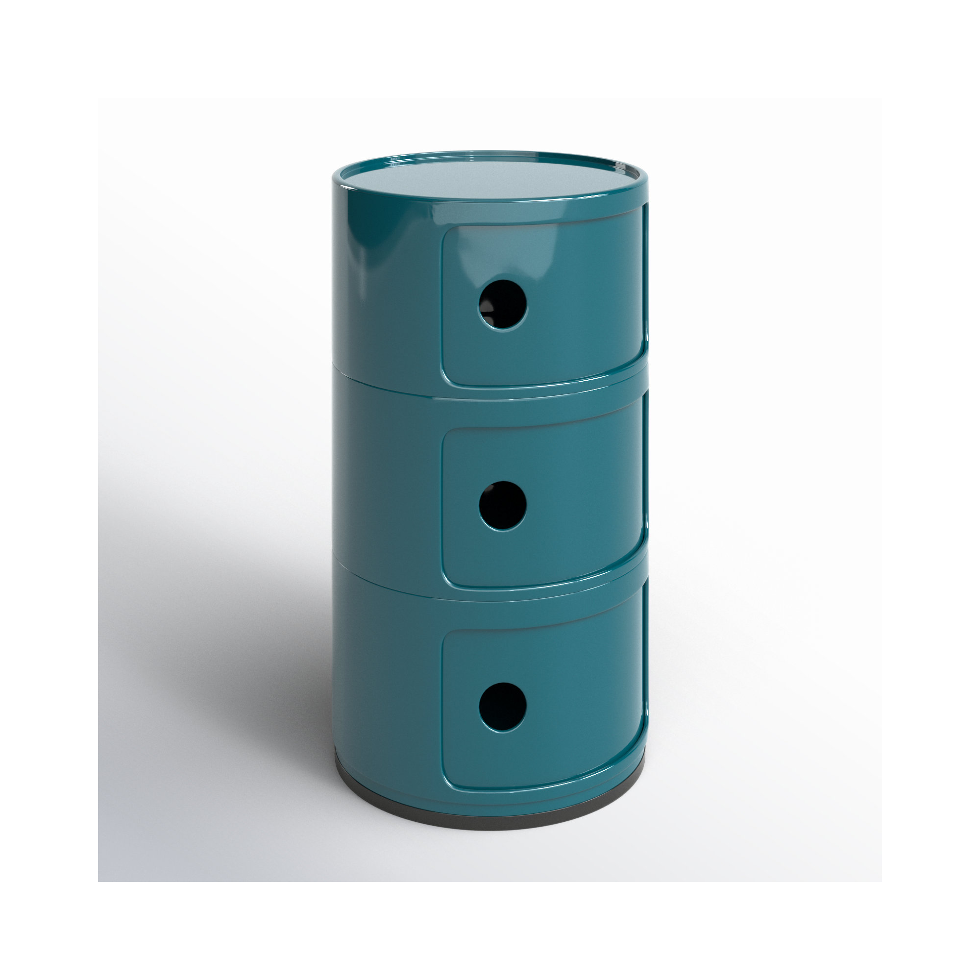 Componibili Round Modular Stacking Units, Blue, 3