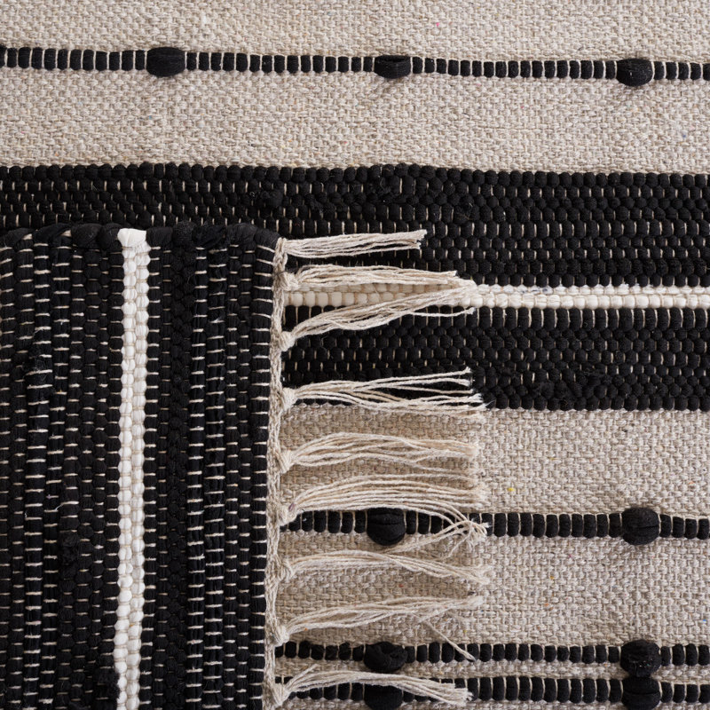 Attina Striped Kilim Flat Weave Cotton Striped Rug, Rectangle 3' x 5'