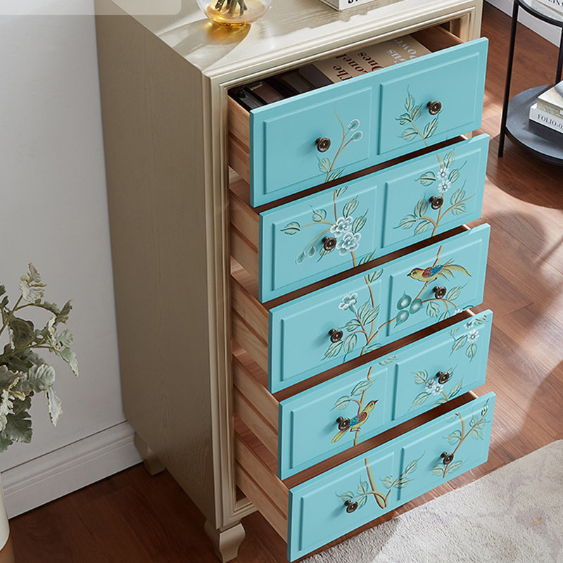 Hand-Painted Entryway  Cabinet