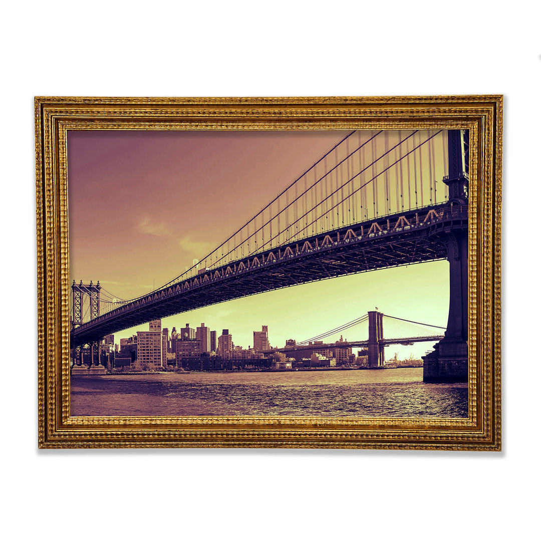 Bridges Of NYC - Einzelne Bilderrahmen Kunstdrucke