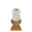 Porte-bougie en bois de teck 3,9 po x 3,9 po x 11,8 po