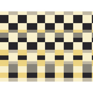 Iveta Abolina Eclectic Checker Check Cream Woven Throw Blanket