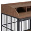 Grand meuble pour cage de chien avec roues verrouillables, chenil pour chien, cage de table de bout avec rangement à 2 couches-1108035950-1109992253