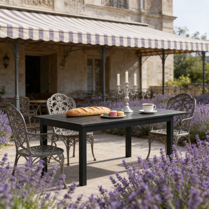 63"-92" Extendable Aluminum Outdoor Dining Table