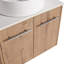 Meuble-lavabo mural 24 po avec lavabo vasque et support de rangement, portes à fermeture douce