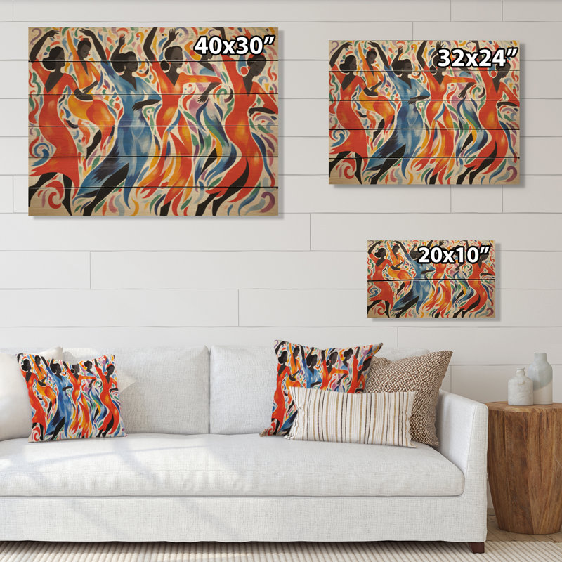 Chef-d'œuvre «The Dance» par Henri II sur bois, H 30 po x l 40 po x P 0,78 po