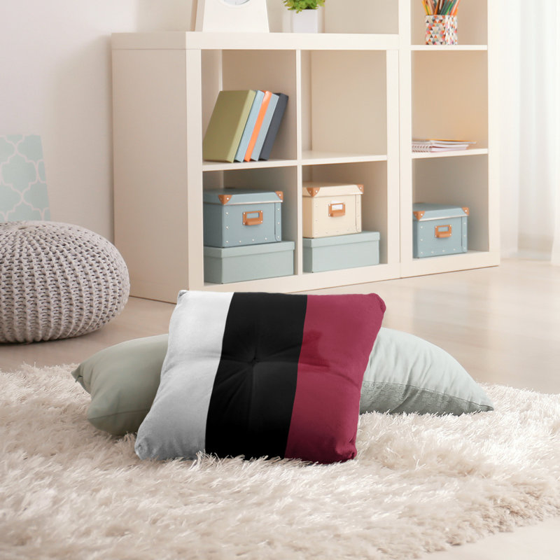 Coussin de sol touffeté arizona, 26 po x 26 po, Noir