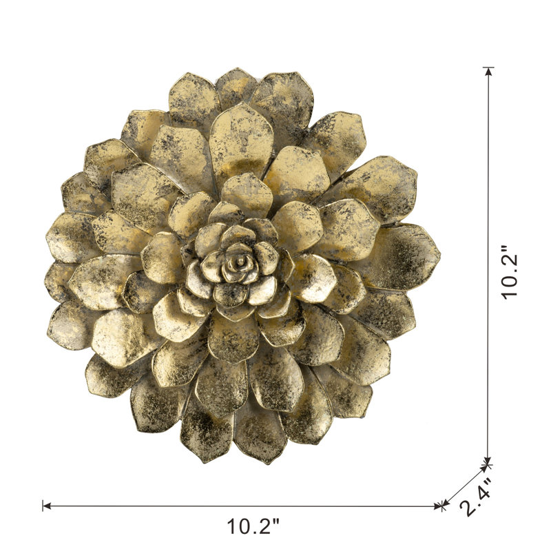 Radiant Natural Succulent Hanging Decoration - Golden Accent Room Gold Adornment Adds Elegance To Your Space