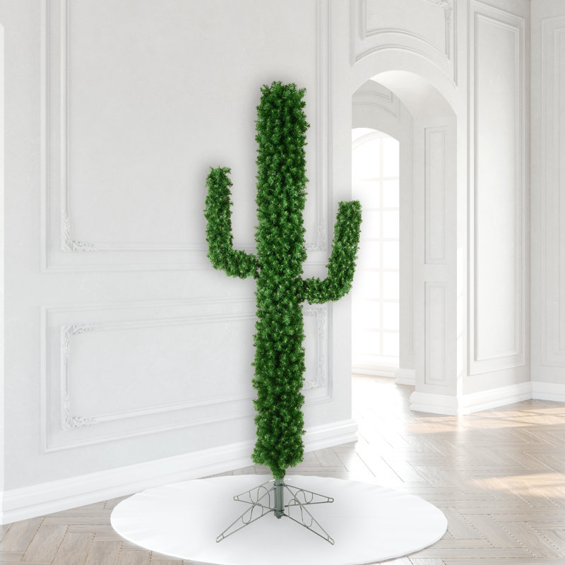 7.5' H Artificial Cactus Christmas Tree