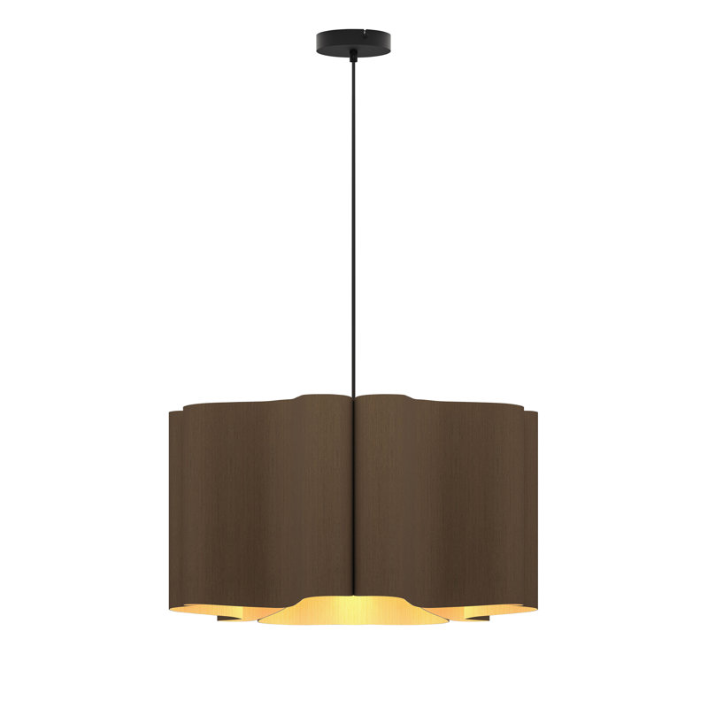 Luminaire suspendu Paulina, Ébène / frêne