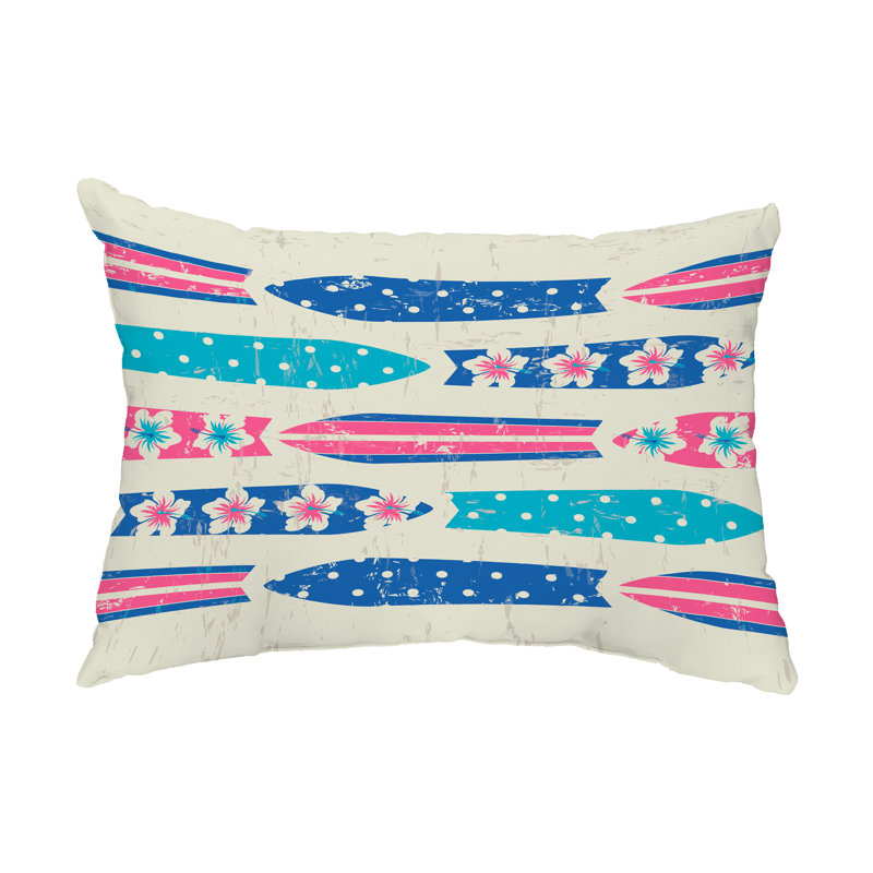 Housse et insert de coussin rectangulaire d'extérieur Dean, Bleu