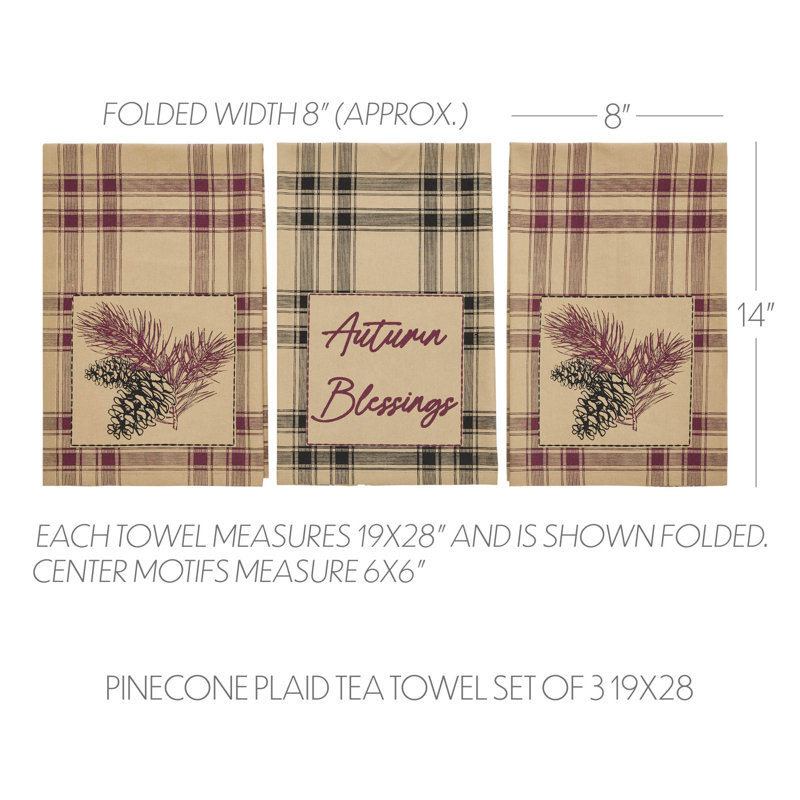 Plaid Tea Towel Kitchen Towel