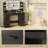 Vanity Desk with Mirror and Lights, 43.3" 7 Drawers, Charging Station-1526053410