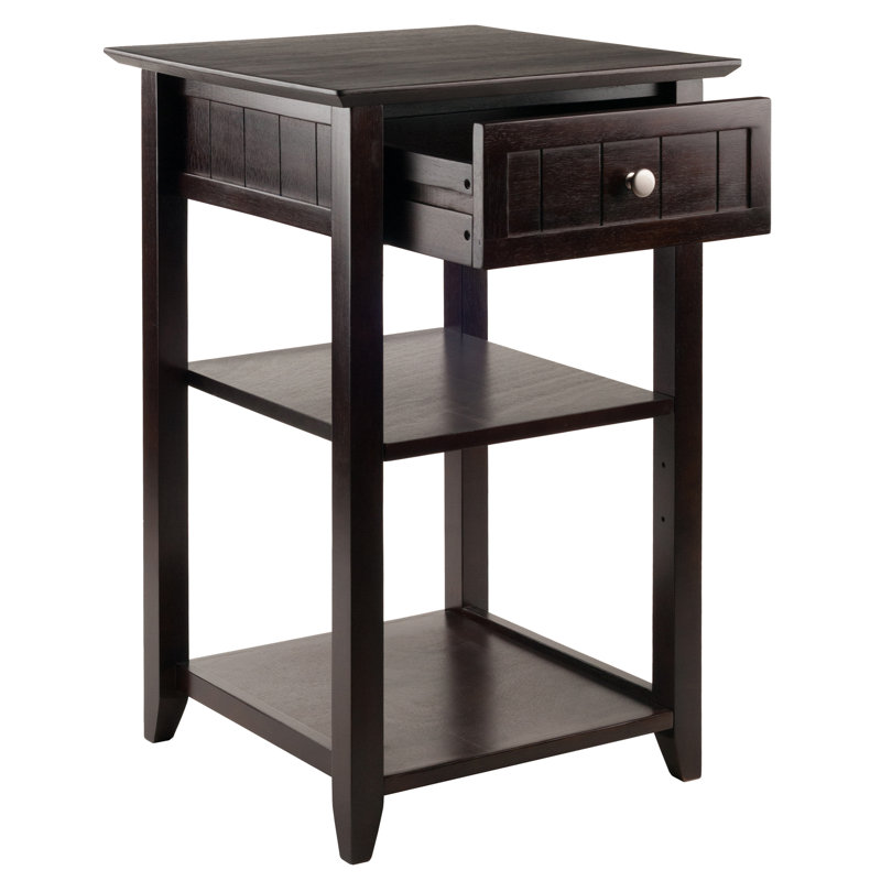 Cecille Solid Wood End Table with Storage
