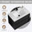 Mid-Century Modern Wall-Mounted Vanity With Soft-Close Drawers & Ceramic Sink-1786161055