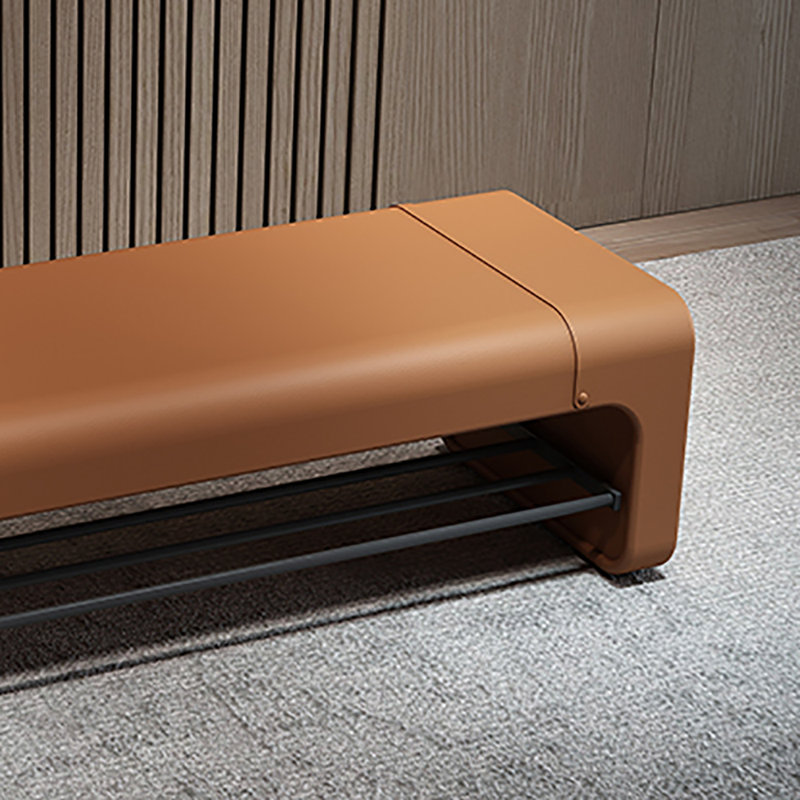 55.1in Shoe Change Stool Shoe Bench, Orange